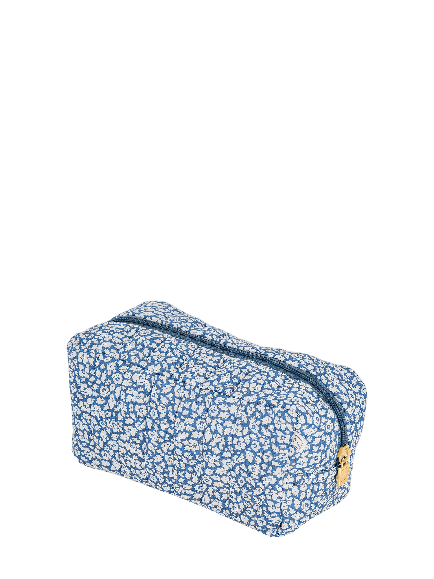 Pouch XS square, Liberty print Feather Blue