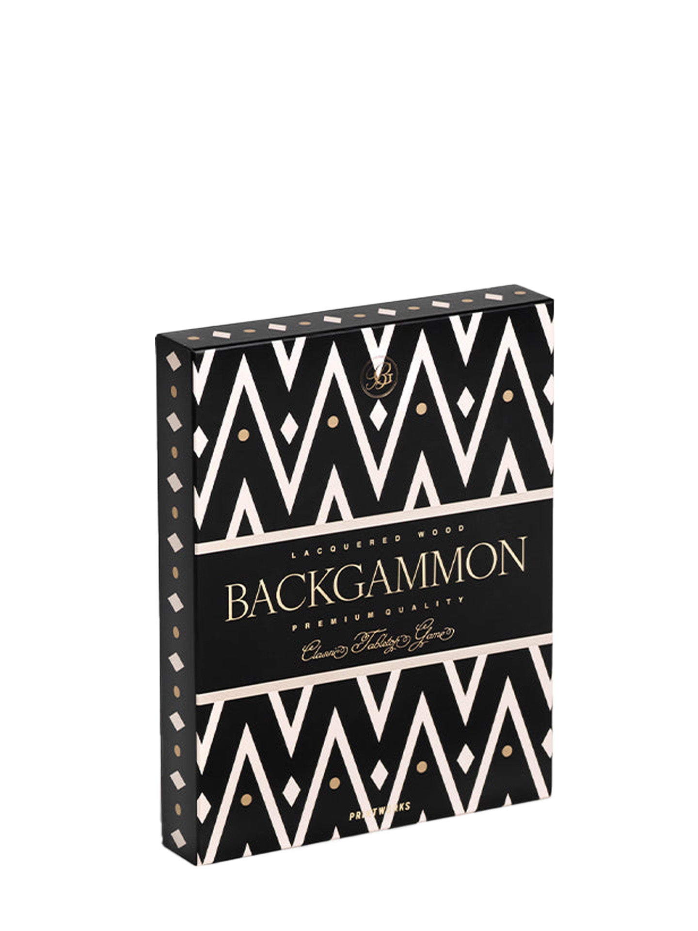 Lacquered backgammon, black