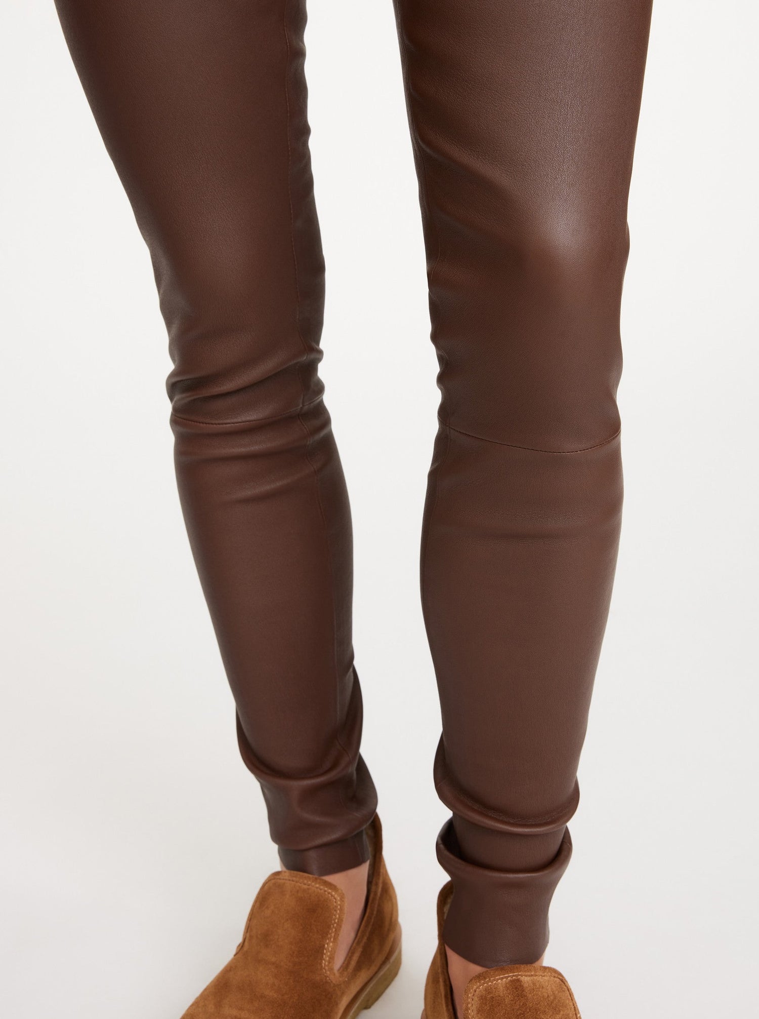Elenasoo leather leggings, Chestnut brown