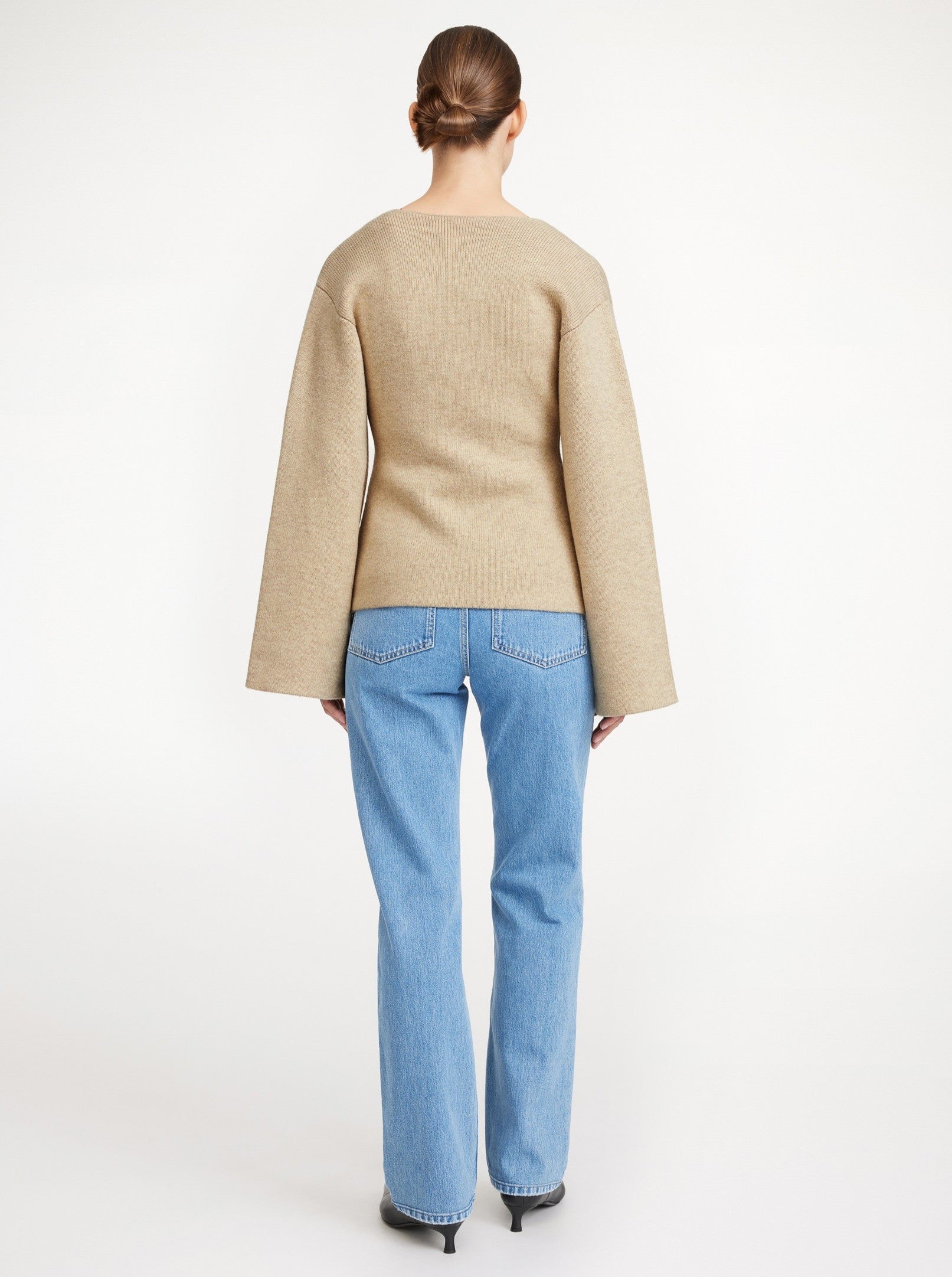 BY MALENE BIRGER Tinley wool cardigan twill beige My o My