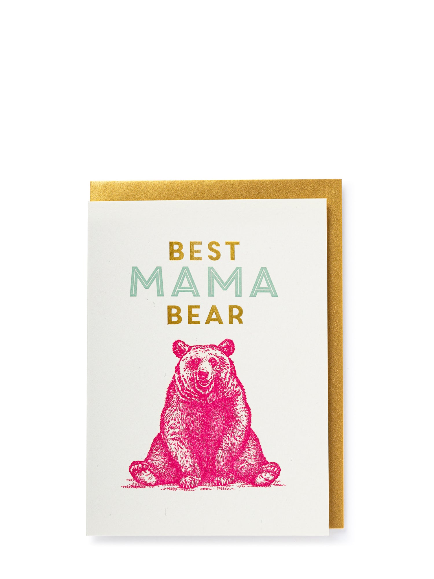 Pink Best Mama Bear, Mother's day card