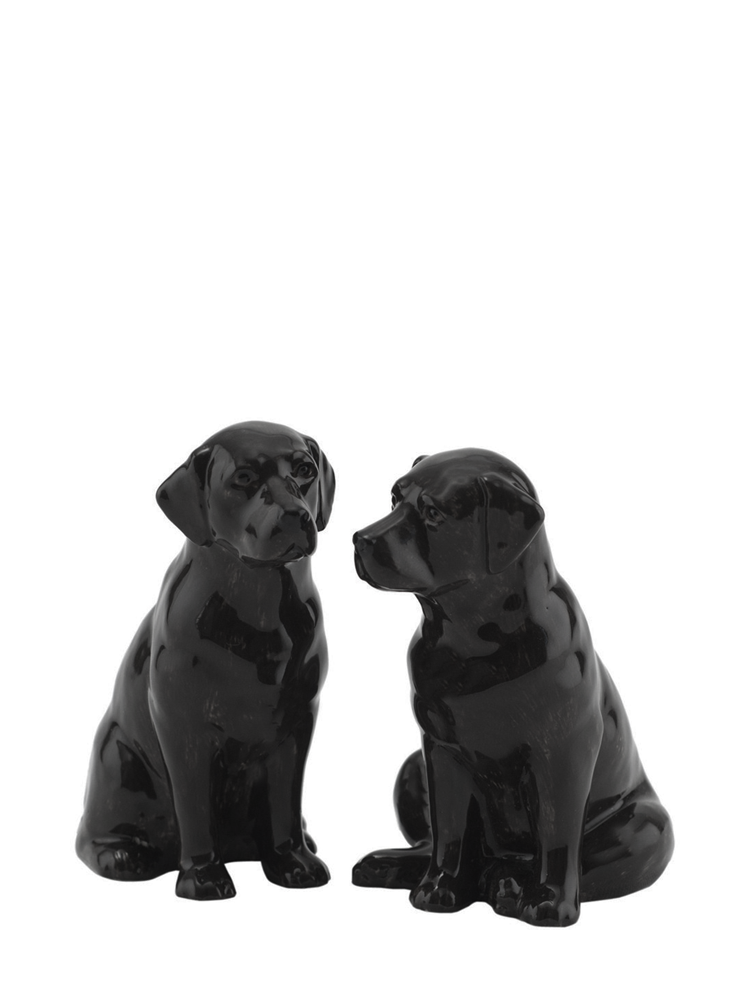 Black Labrador Figurine Set of 2