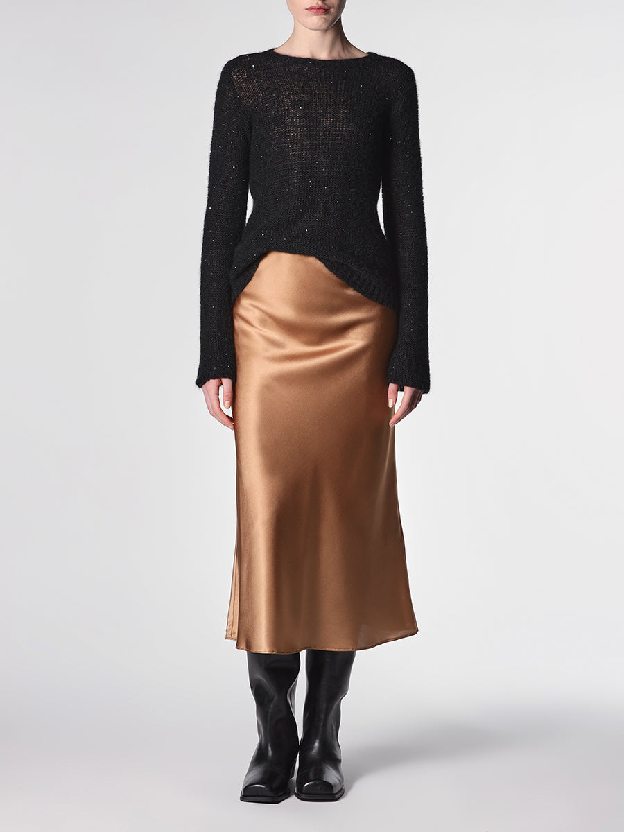 Sequin longsleeve, black