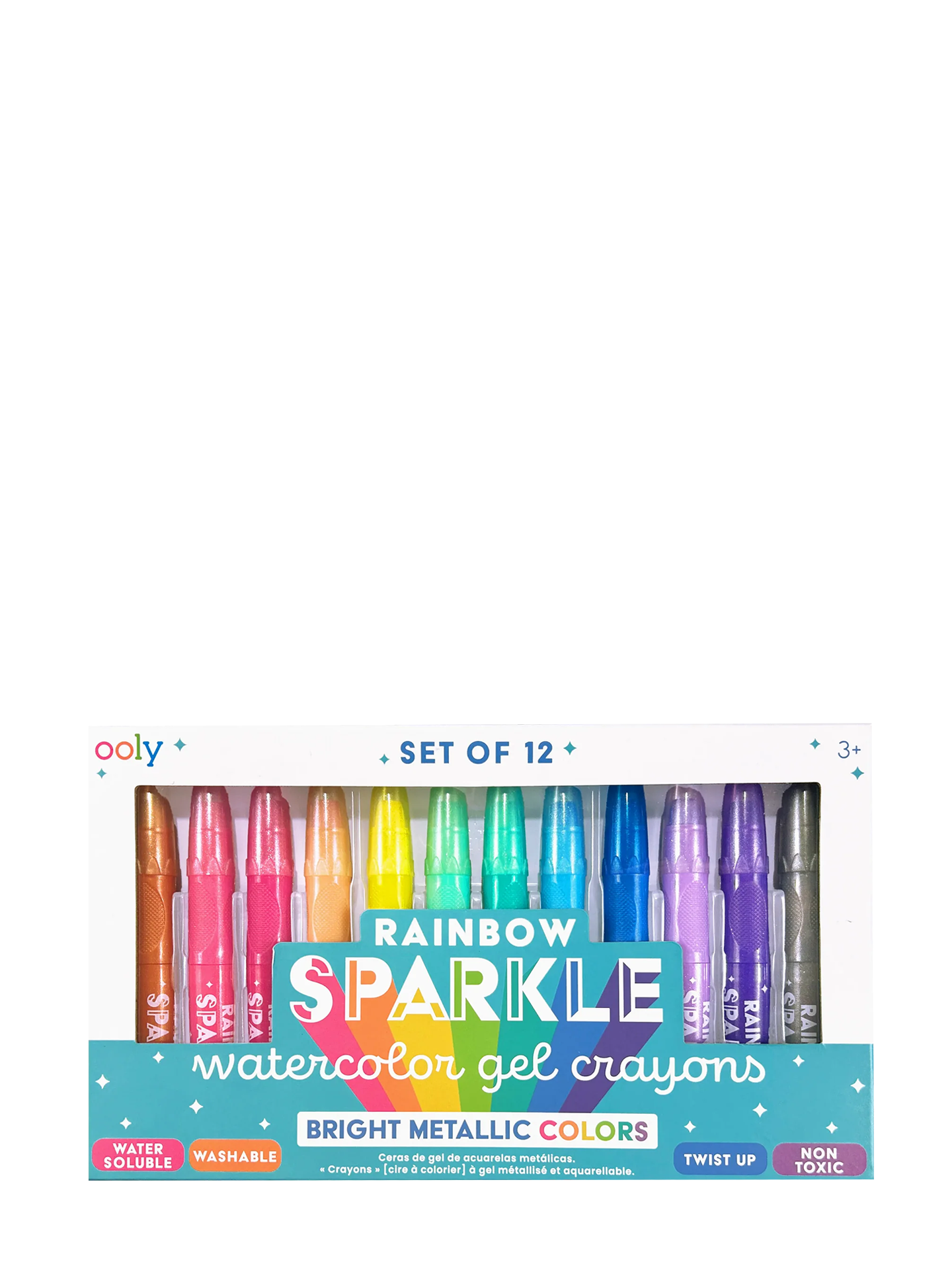 Rainbow Sparkle Watercolor Gel Crayons