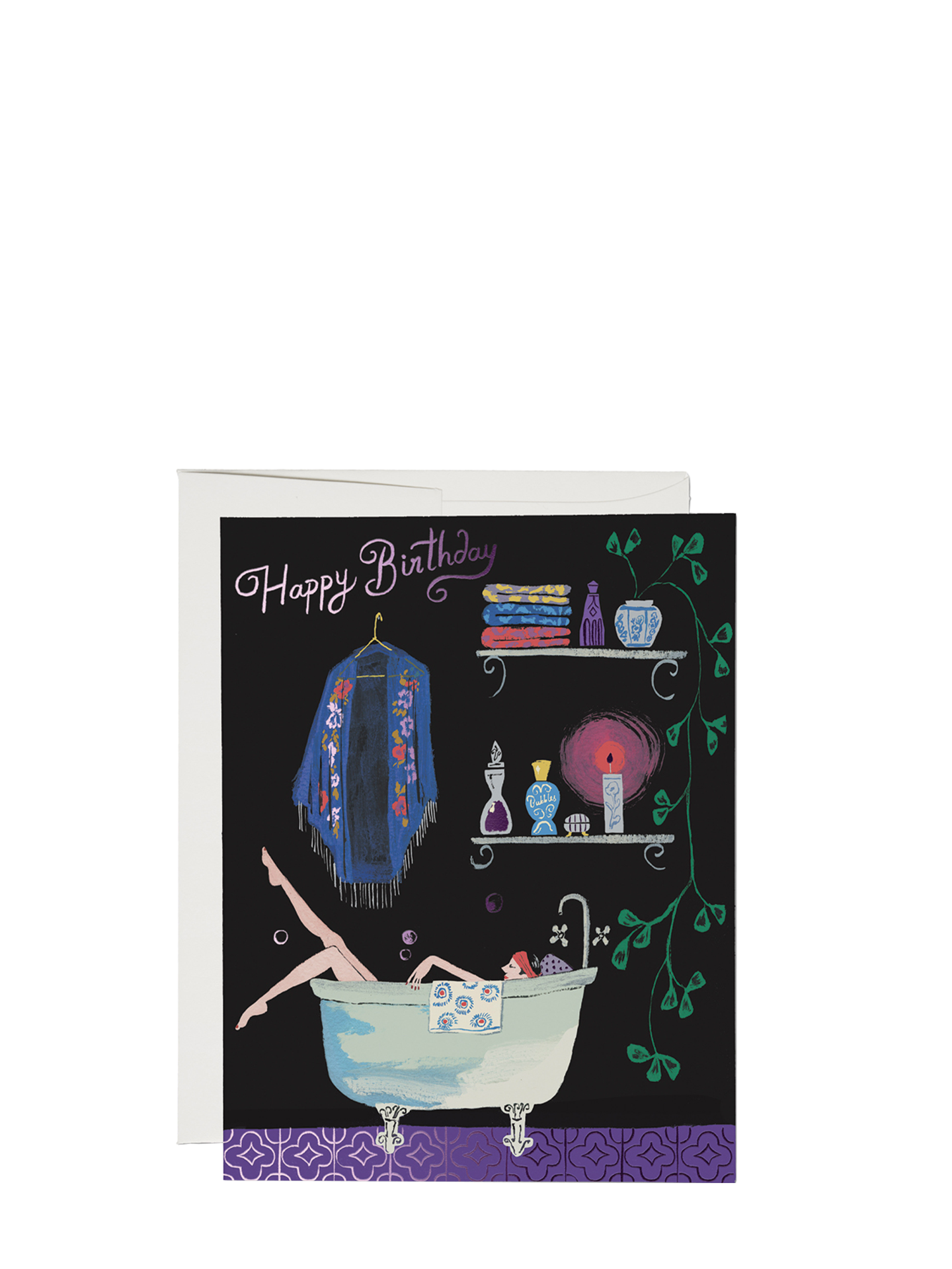 Bathtub Bubbles Birthday Card