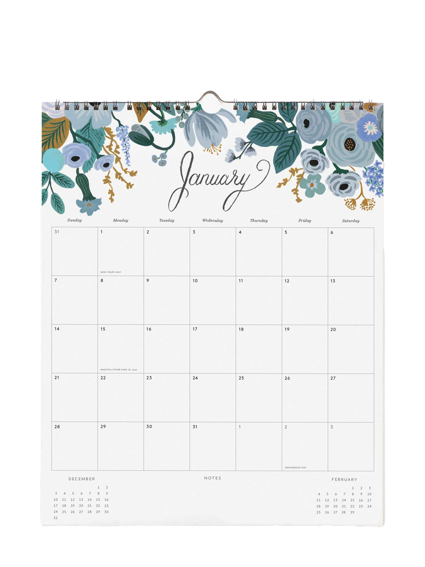 Peacock Appointment Wall calendar 2024