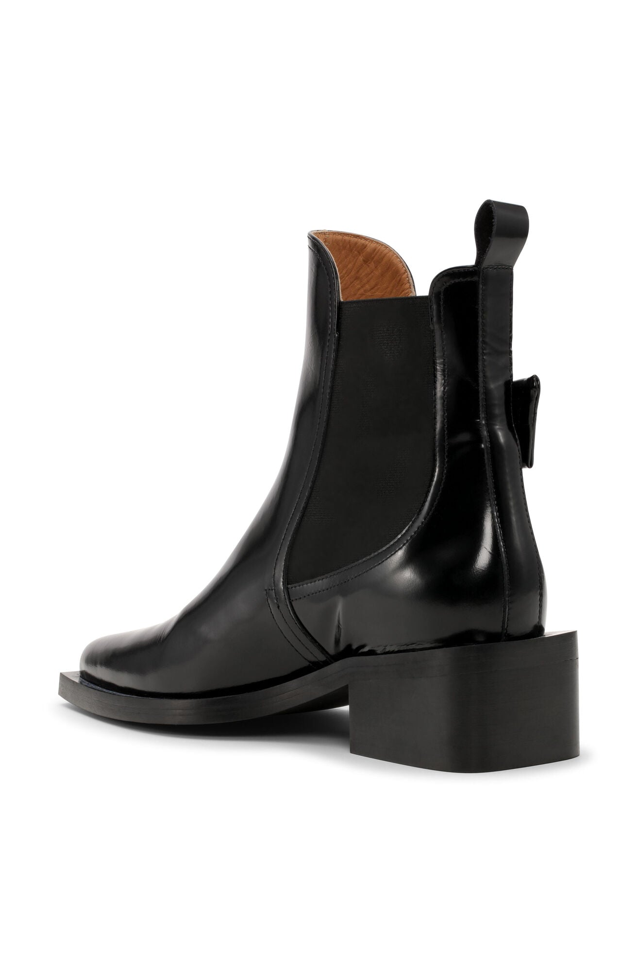 Chunky Buckle Chelsea Boot Naplack, black