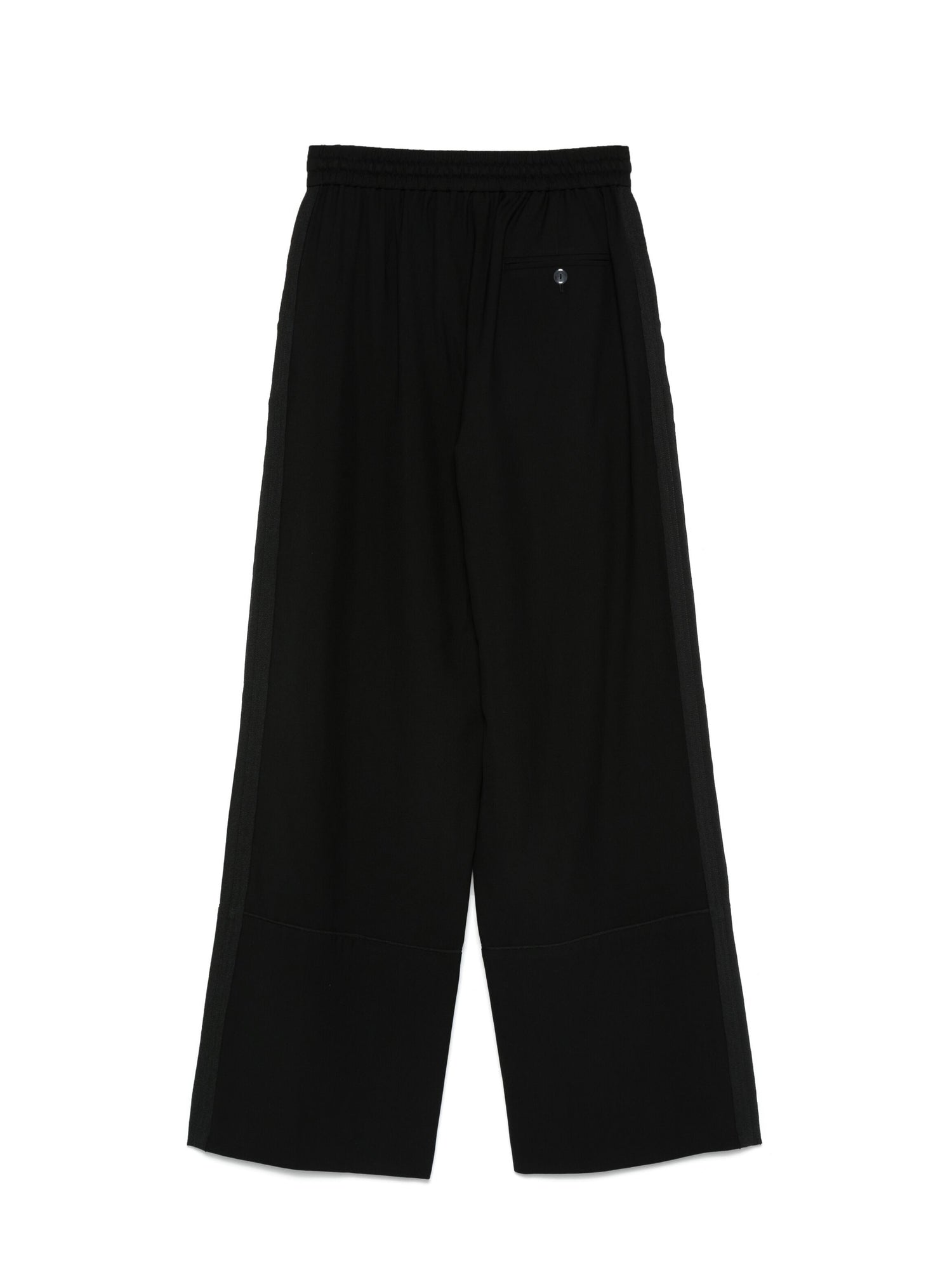 ELASTIC WB WIDE LEG PANT, black