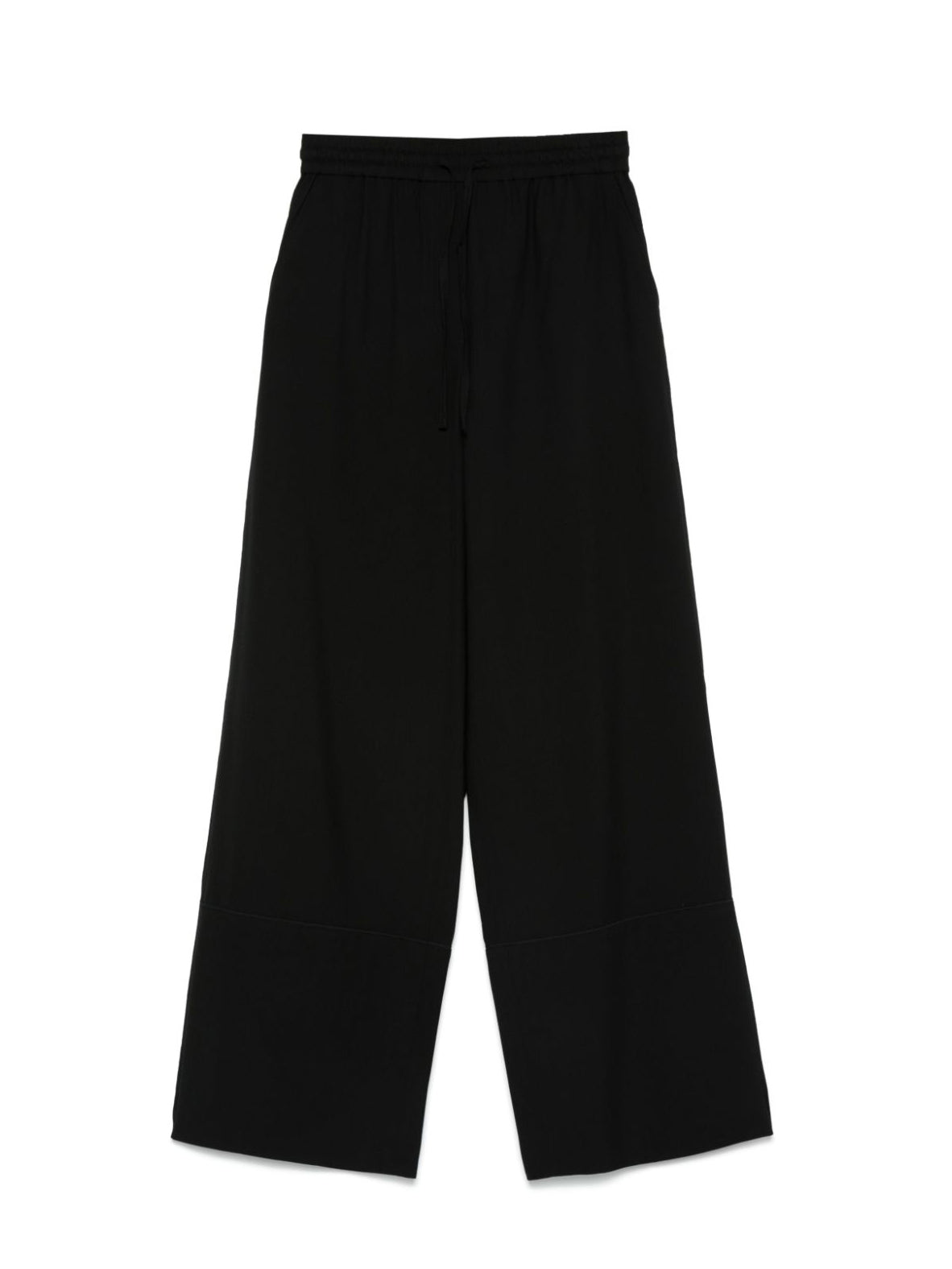 ELASTIC WB WIDE LEG PANT, black