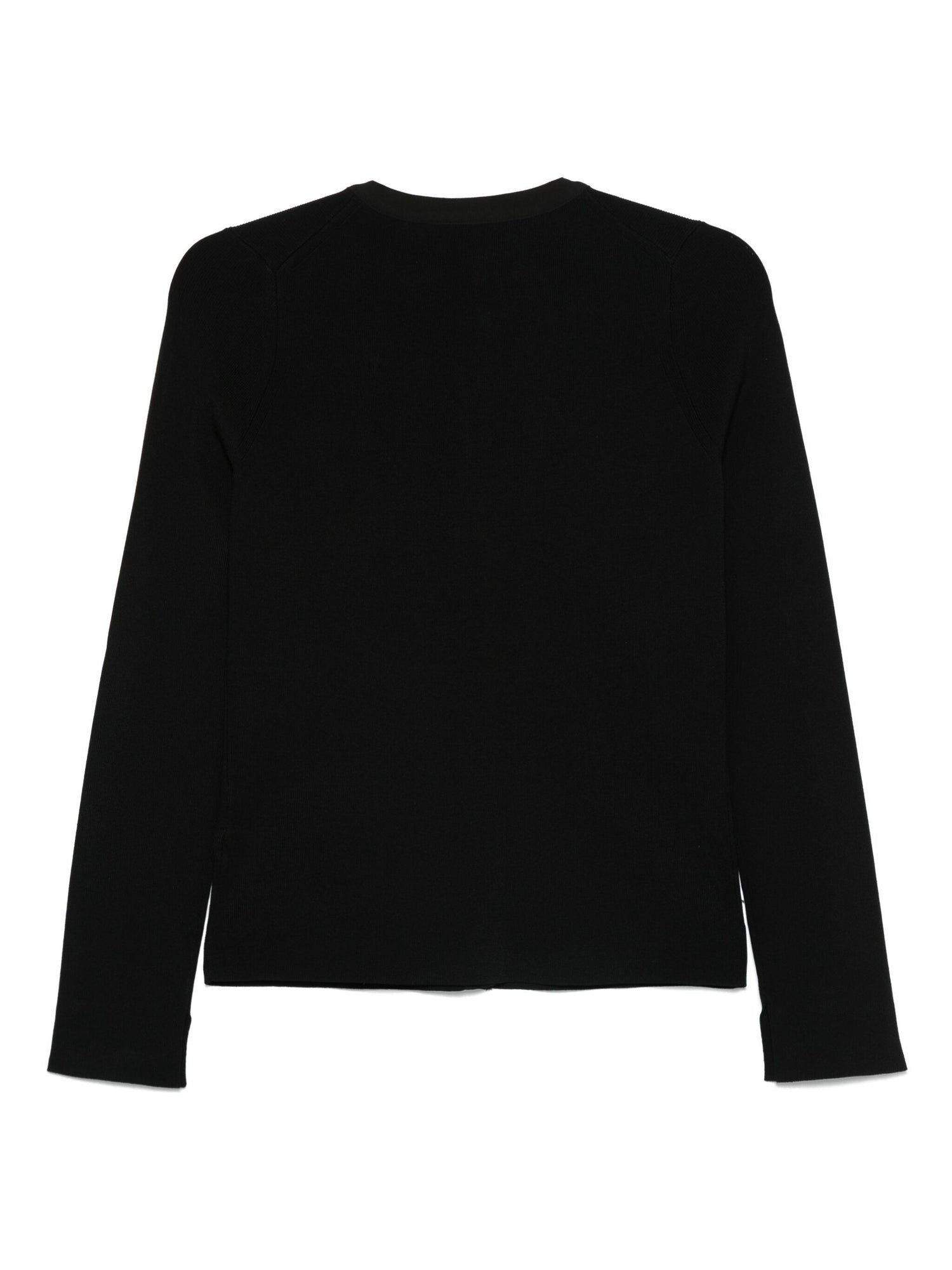 COMPACT RIB LS FITTED
CREWNECK CARDIGAN, black