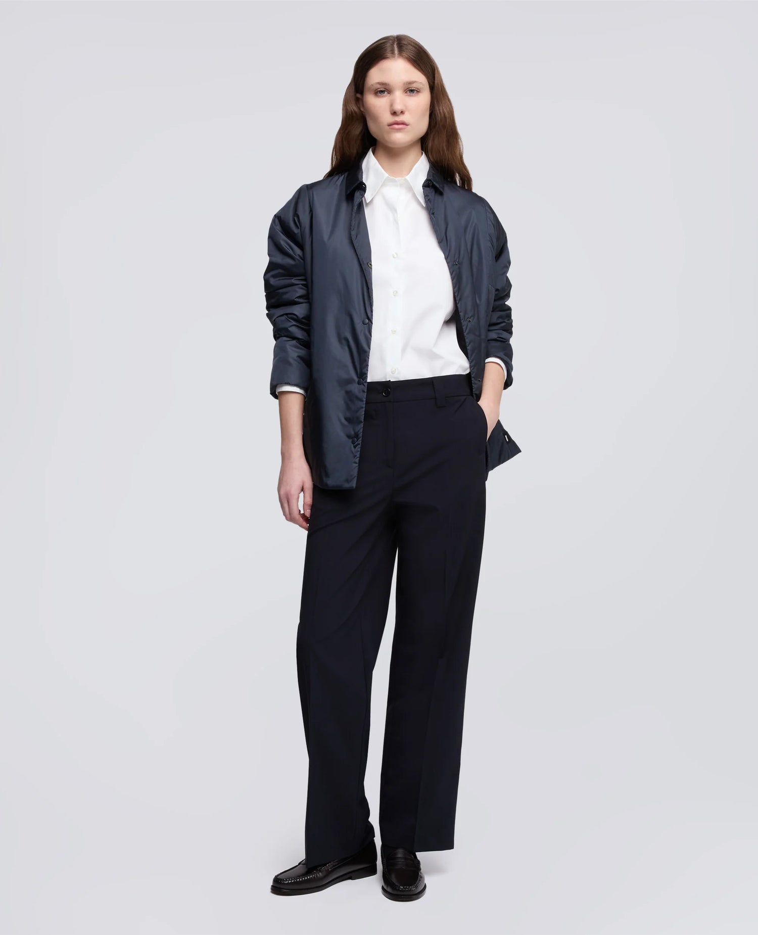 Cotton Poplin Shirt, White