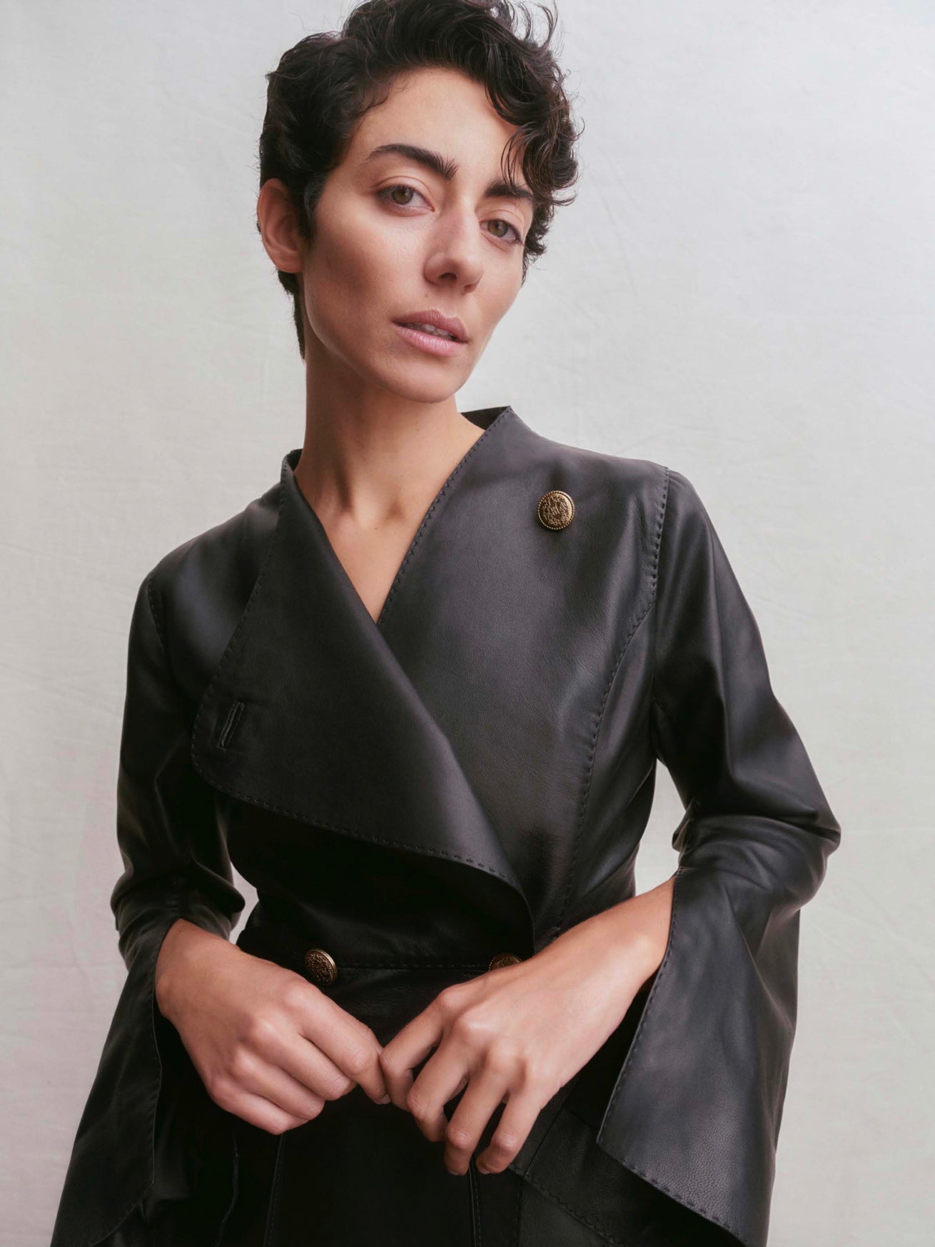 Malene Birger: SELMAS cropped leather jacket, black. Sold at My o My Helsinki. 