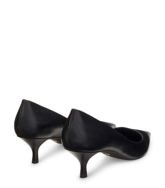 Stuart 50mm kitten pumps, black