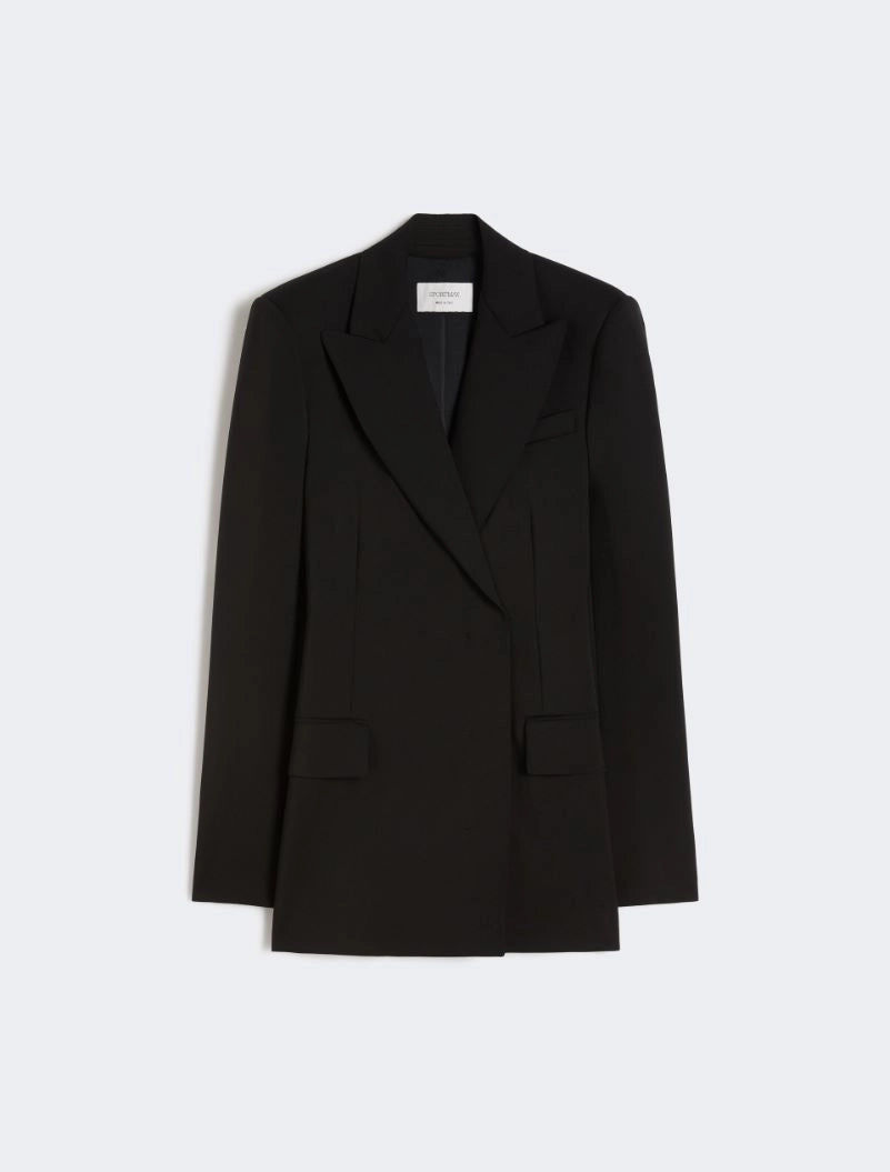 Fate tailored pure wool blazer with natural stretch, black