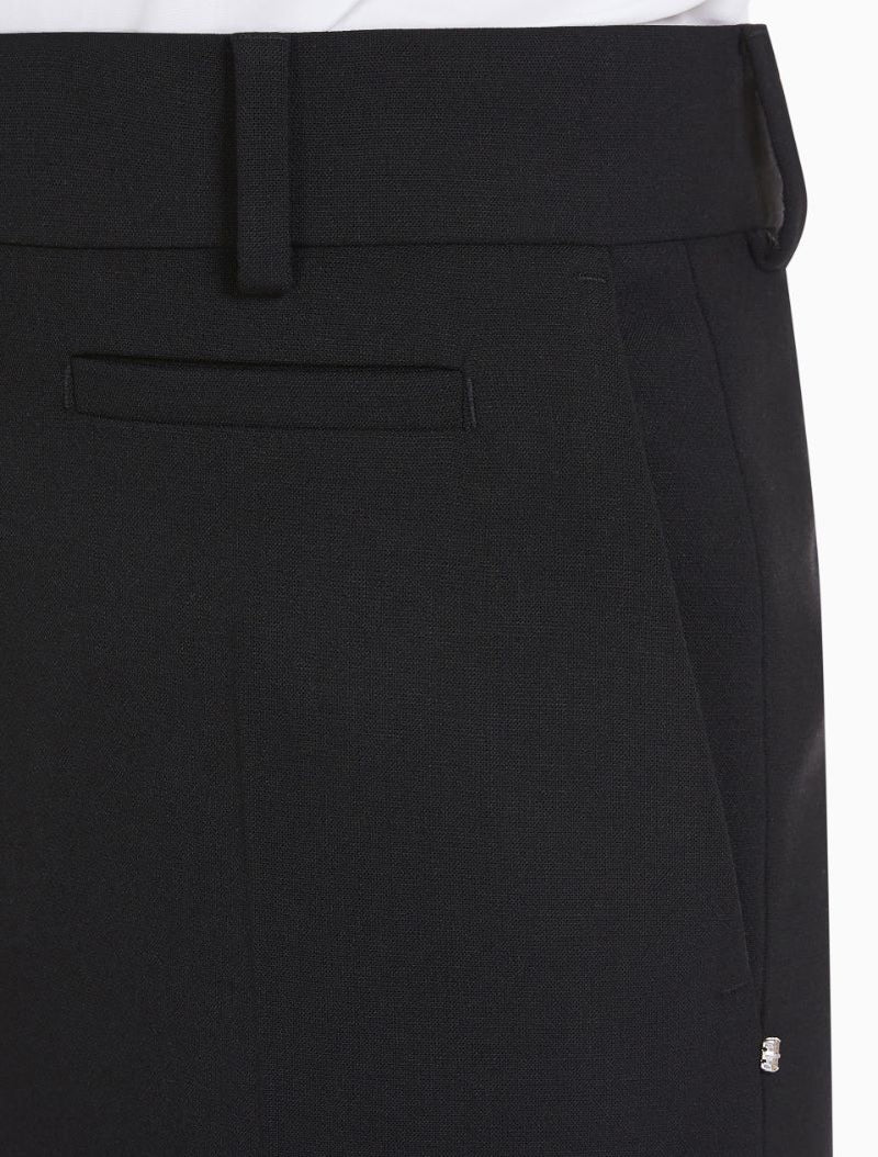 Romagna slim-fit stretch wool trousers, black
