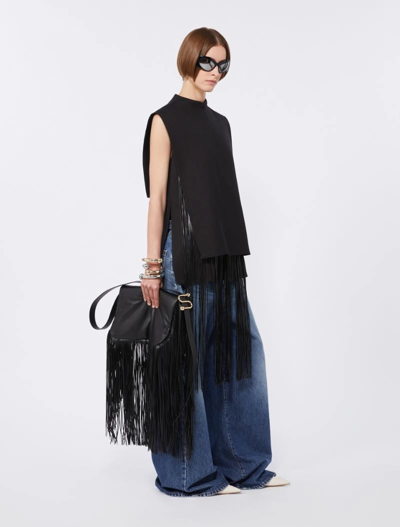 Soraia sleeveless top, black