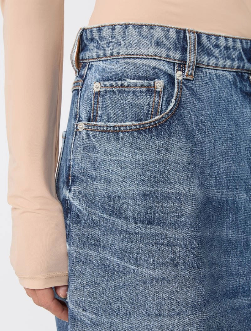 Dangri oversized low-waist jeans, midnight blue