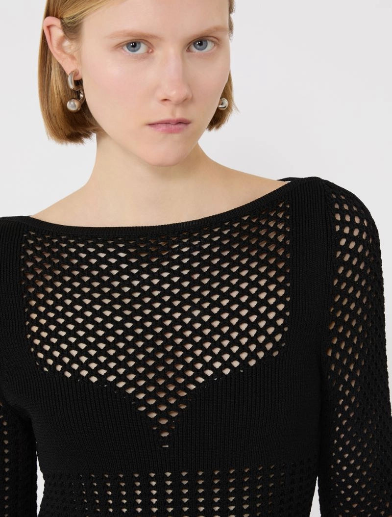 Faglia slim-fit viscose-blend sweater, black