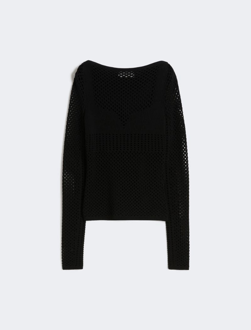Faglia slim-fit viscose-blend sweater, black
