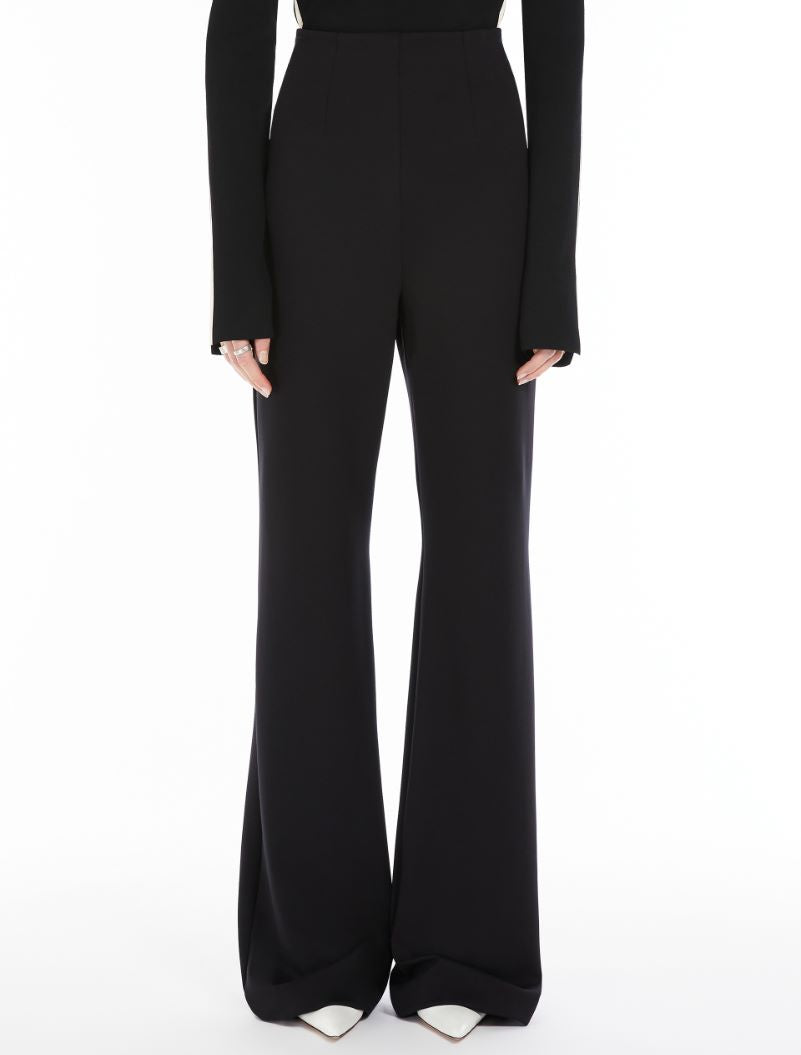 Olea jersey high-waisted trousers, black