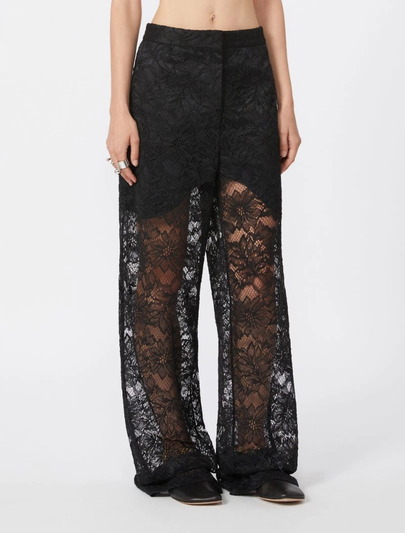 Afoso lace trousers, black