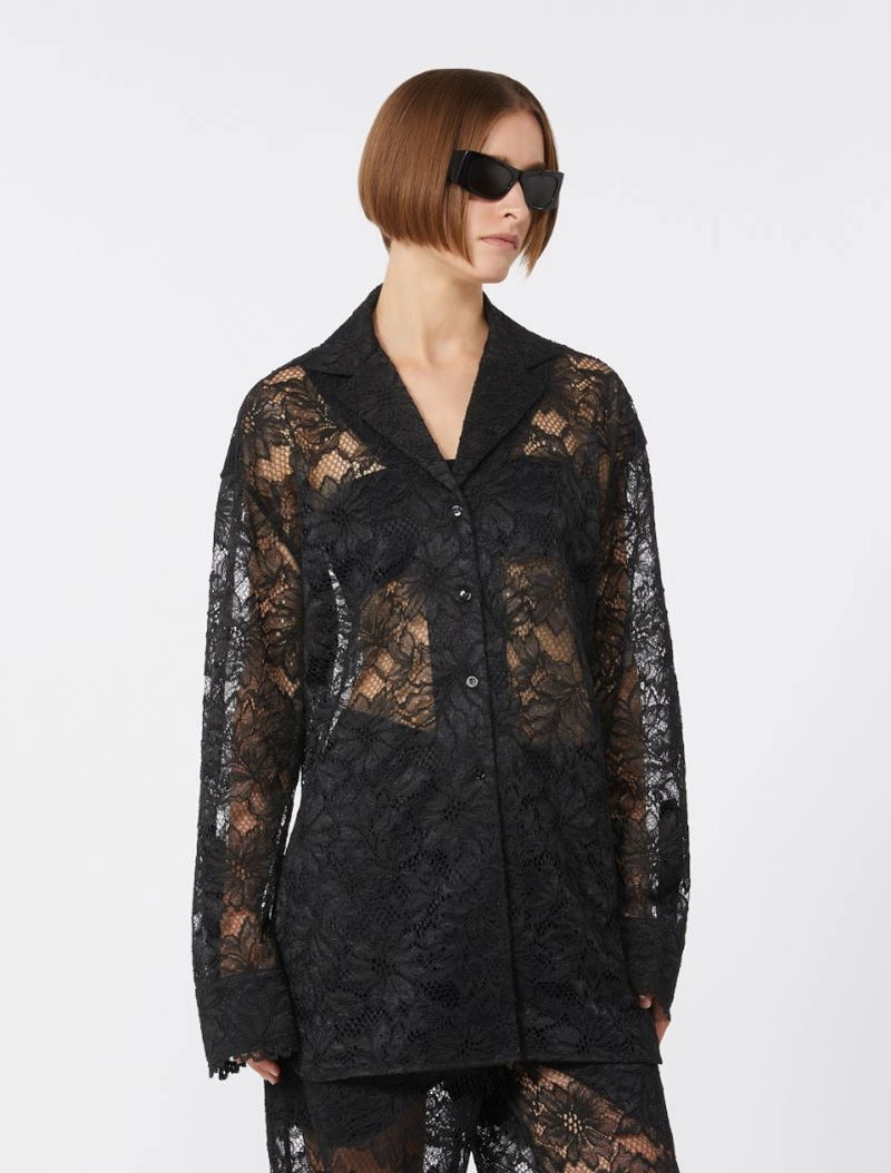 Cachi lace floral jacket, black
