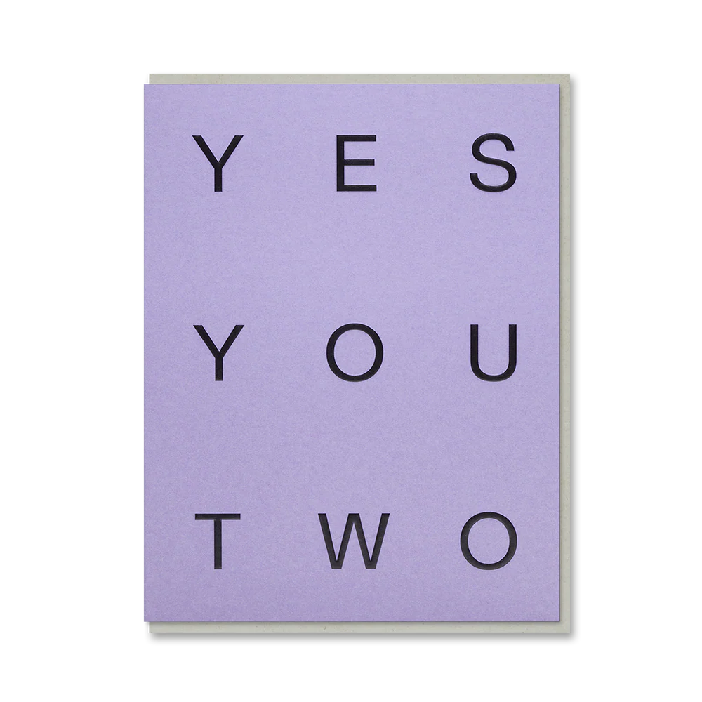 Yes You Two, wedding/engagement card