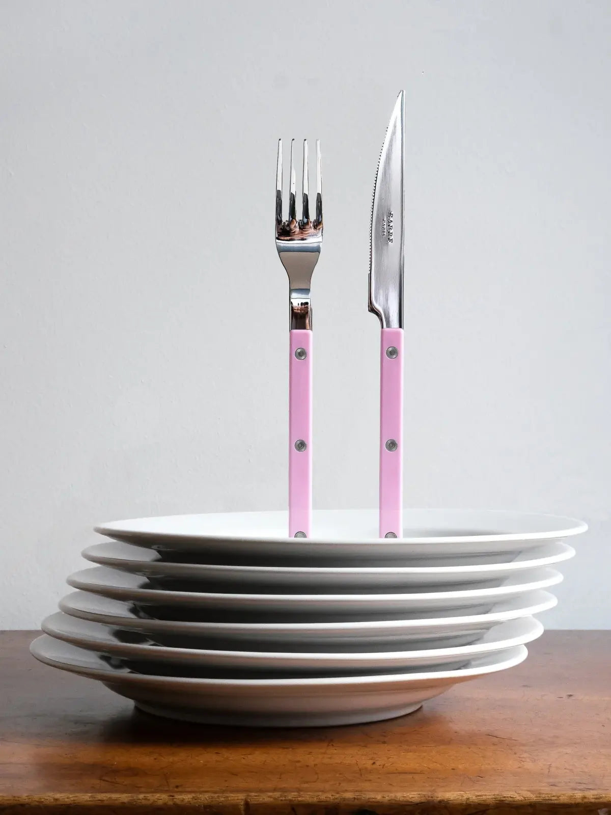 Bistrot dinner fork, solid pink