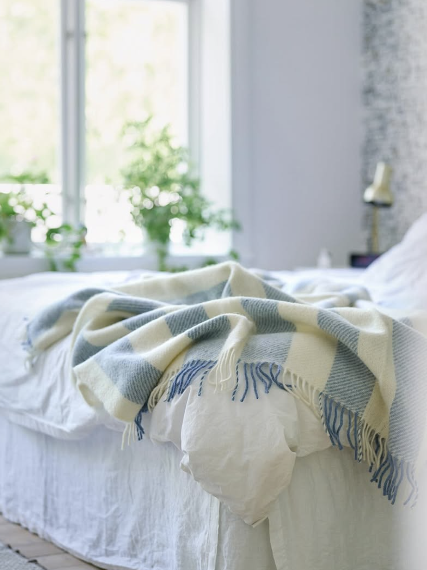 Gotland stripe wool throw, 3 colours
