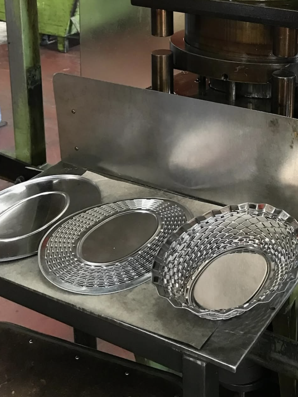 Metal bread basket, Large oval, Stainless steel