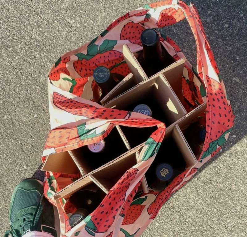 Big Baggu reusable shopping bag, strawberry