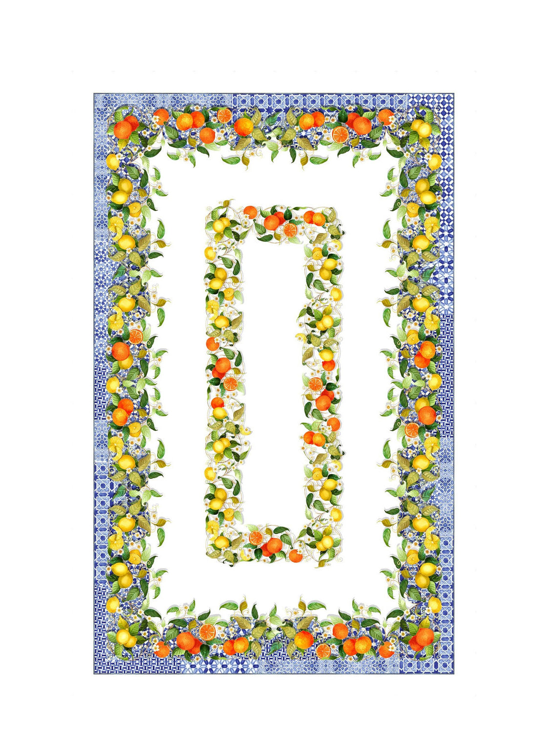 Sevillana linen tablecloth (170x270cm), multi