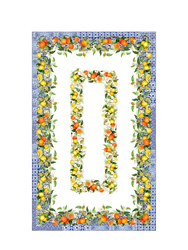 Sevillana linen tablecloth (170x270cm), multi