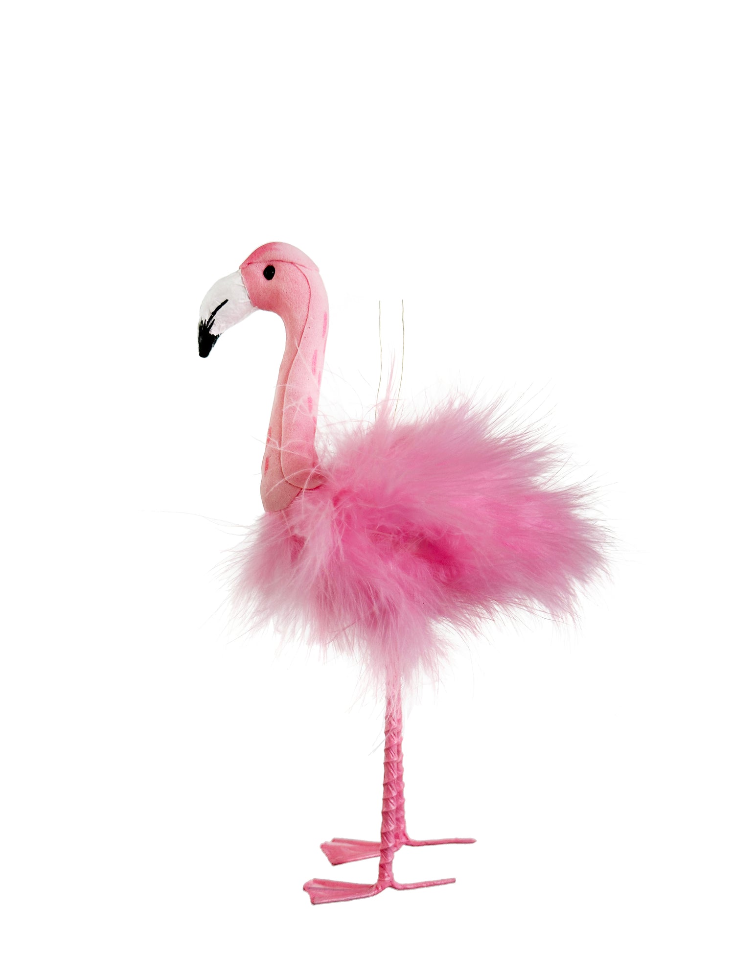 Feather flamingo ornament, light pink