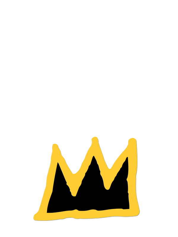 Crown by Basquiat die cut sticker