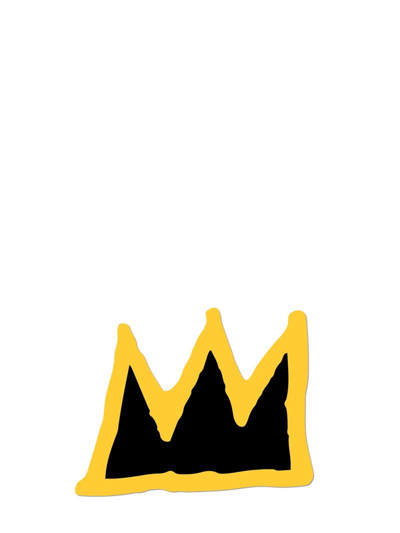 Crown by Basquiat die cut sticker