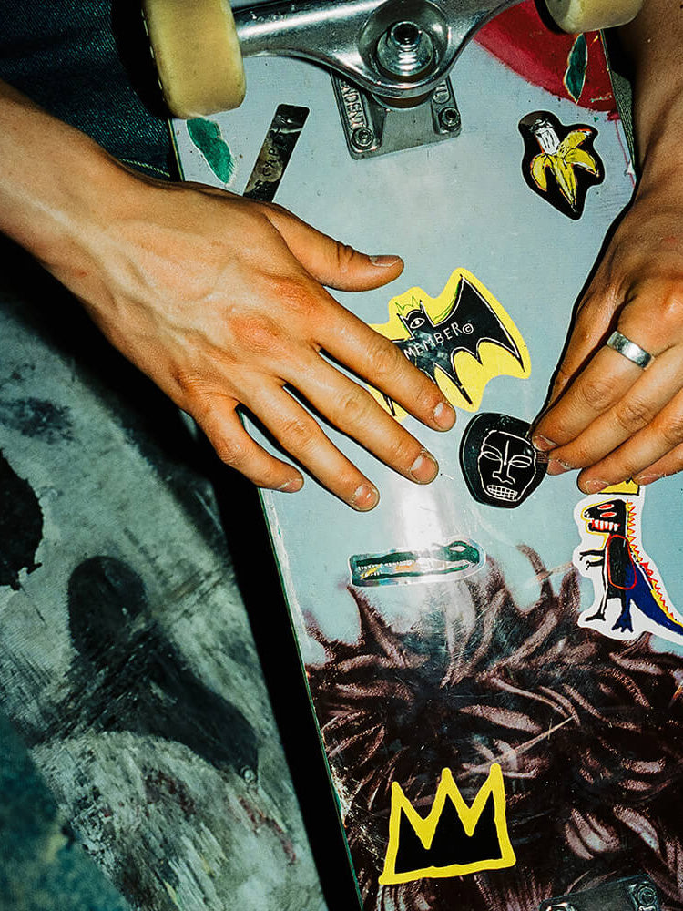 Crown by Basquiat die cut sticker