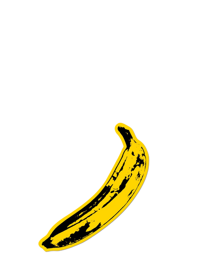 Big Banana by Andy Warhol die cut sticker