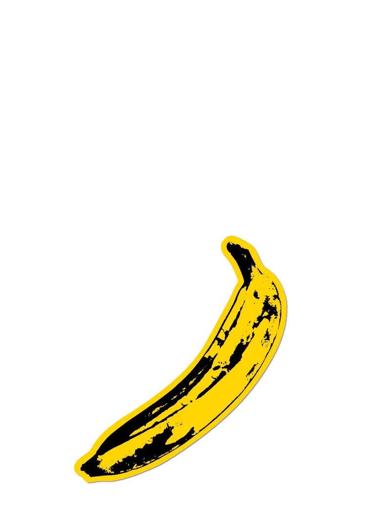 Big Banana by Andy Warhol die cut sticker