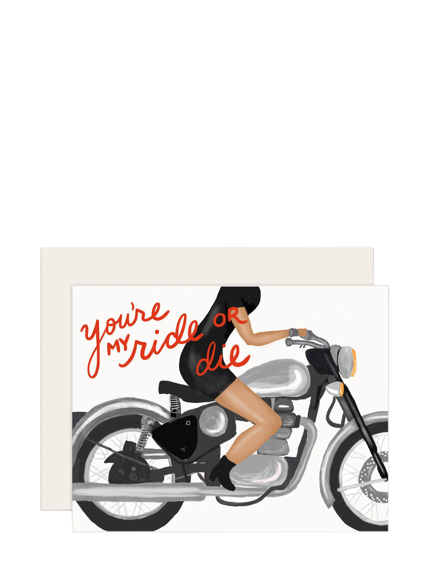 Ride Or Die Motorcycle Love Card