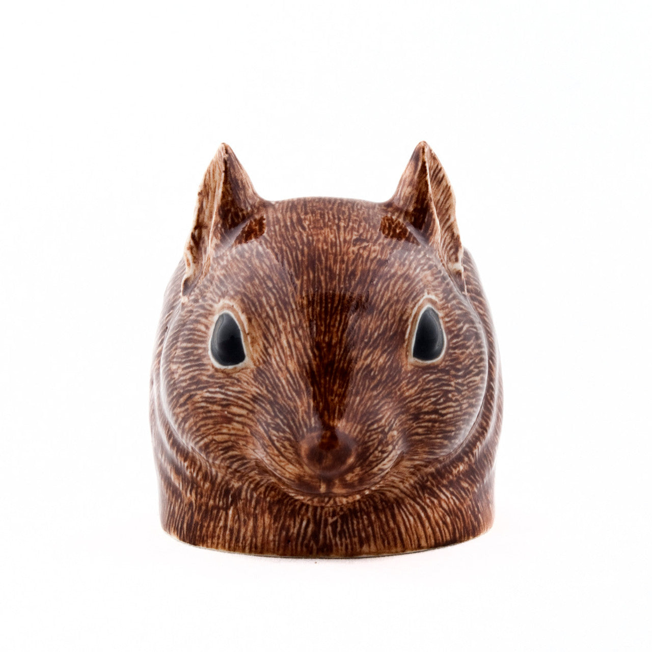 Squirrel face egg cup, brown