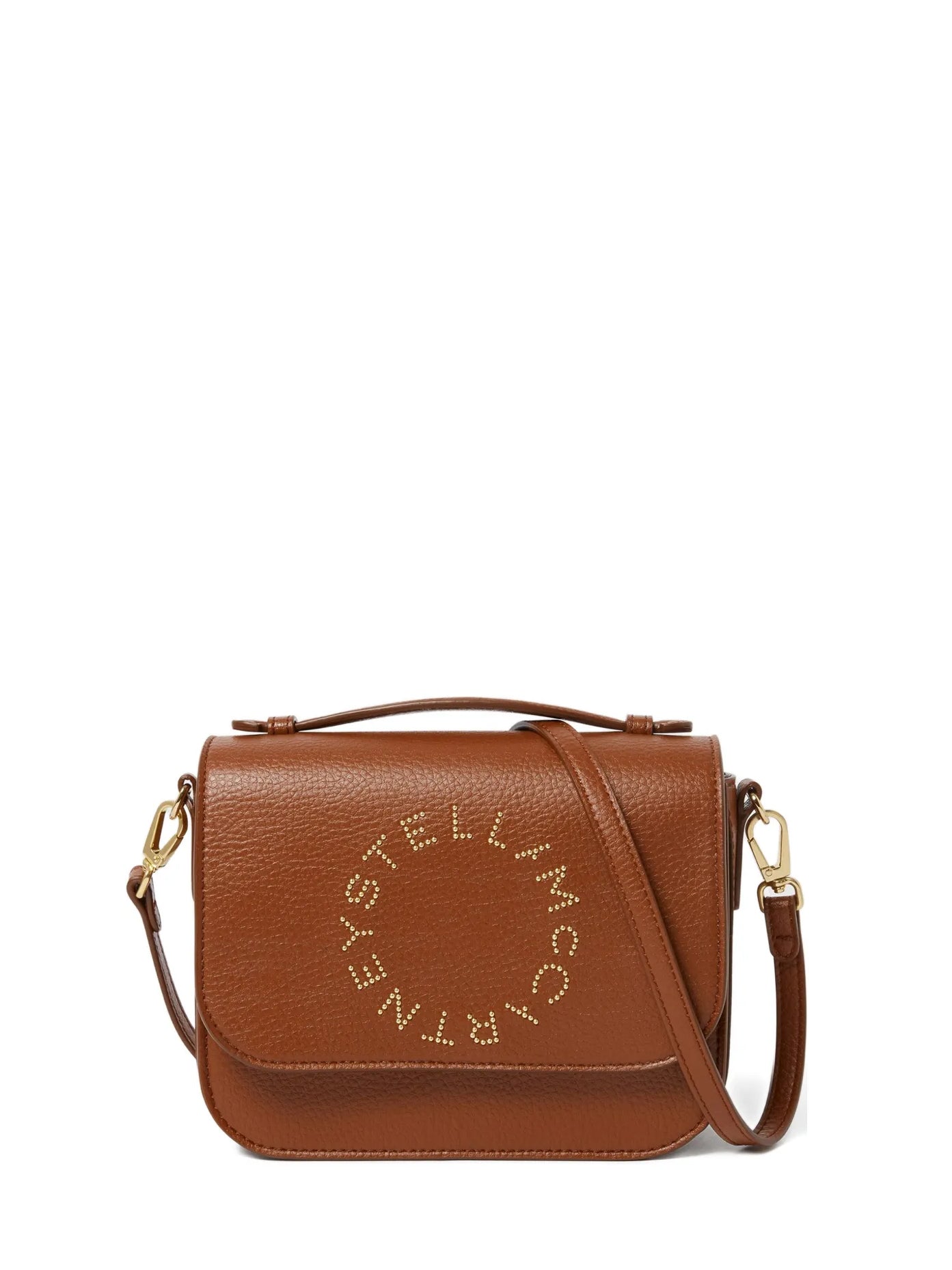 Logo Flap Bag Studded Logo, auburn