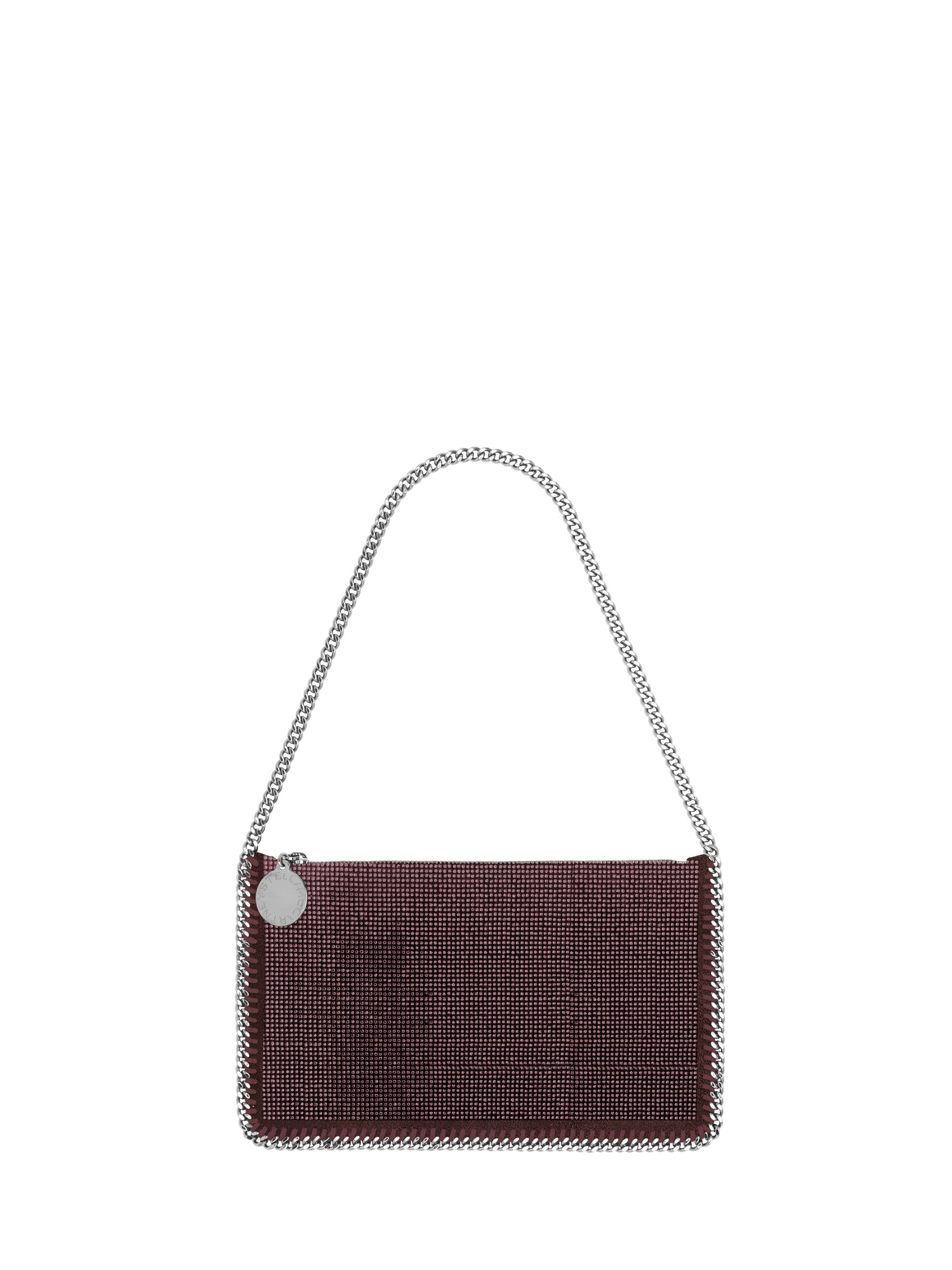 Falabella Pochette Crystal Hotfix, raisin