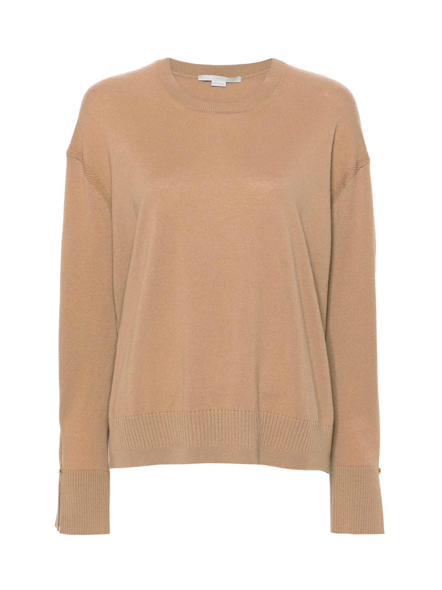 Iconics Split Cuff Merino Jumper, new camel