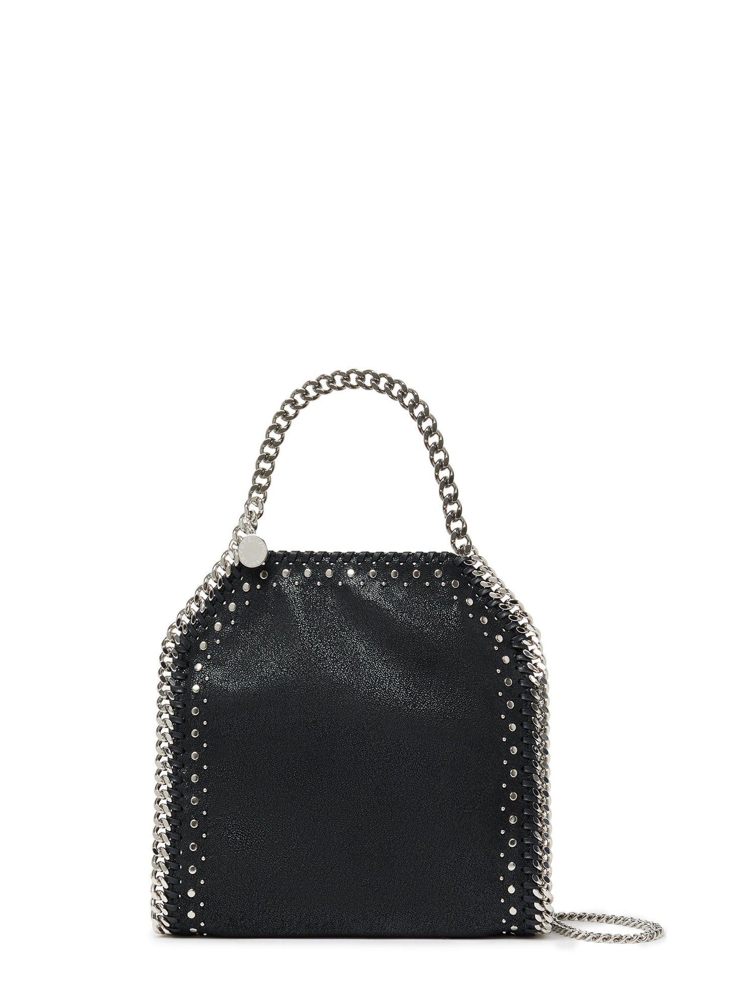 Mini Falabella Tote Eco Shaggy Deer W/Studs, black