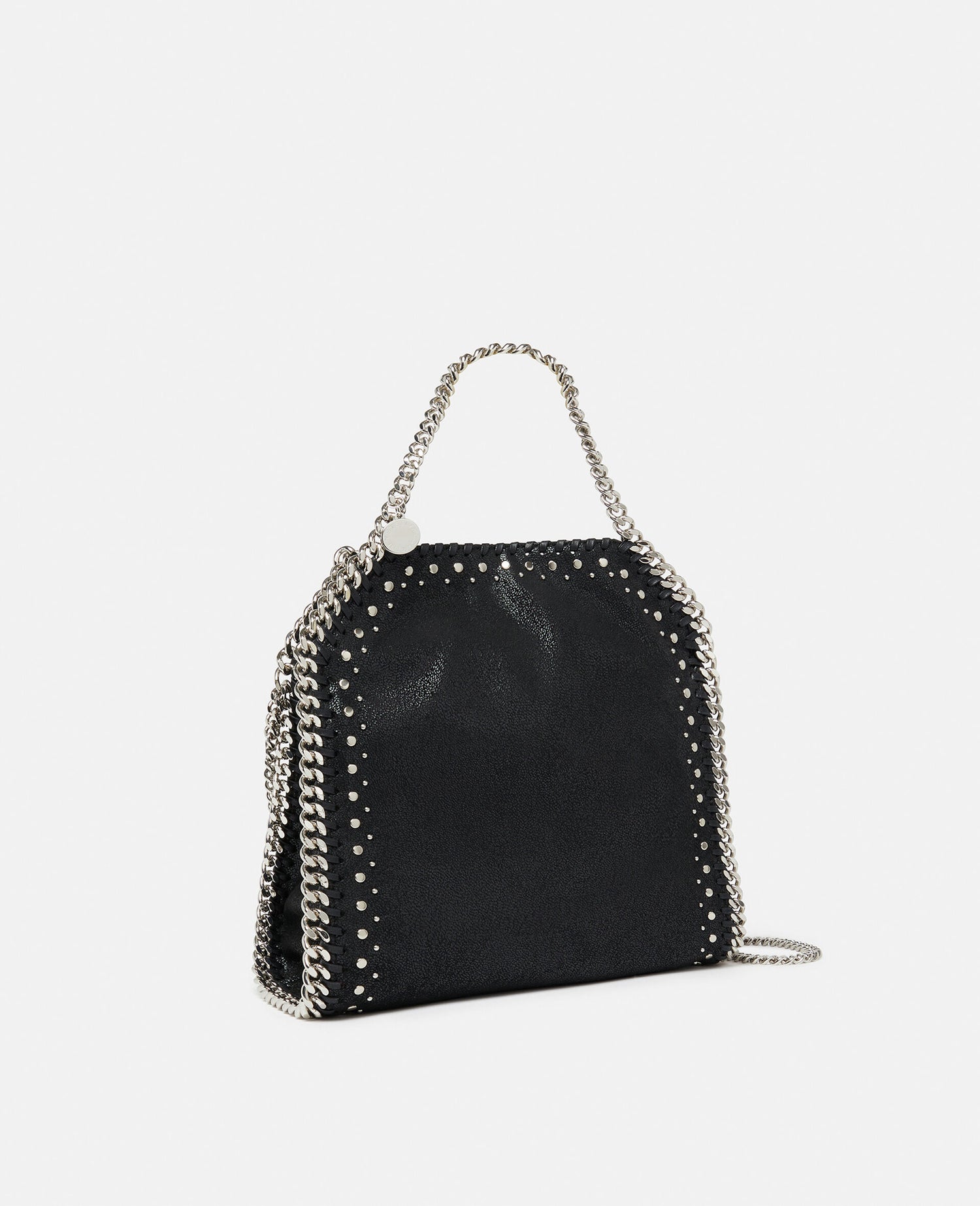 Mini Falabella Tote Eco Shaggy Deer W/Studs, black