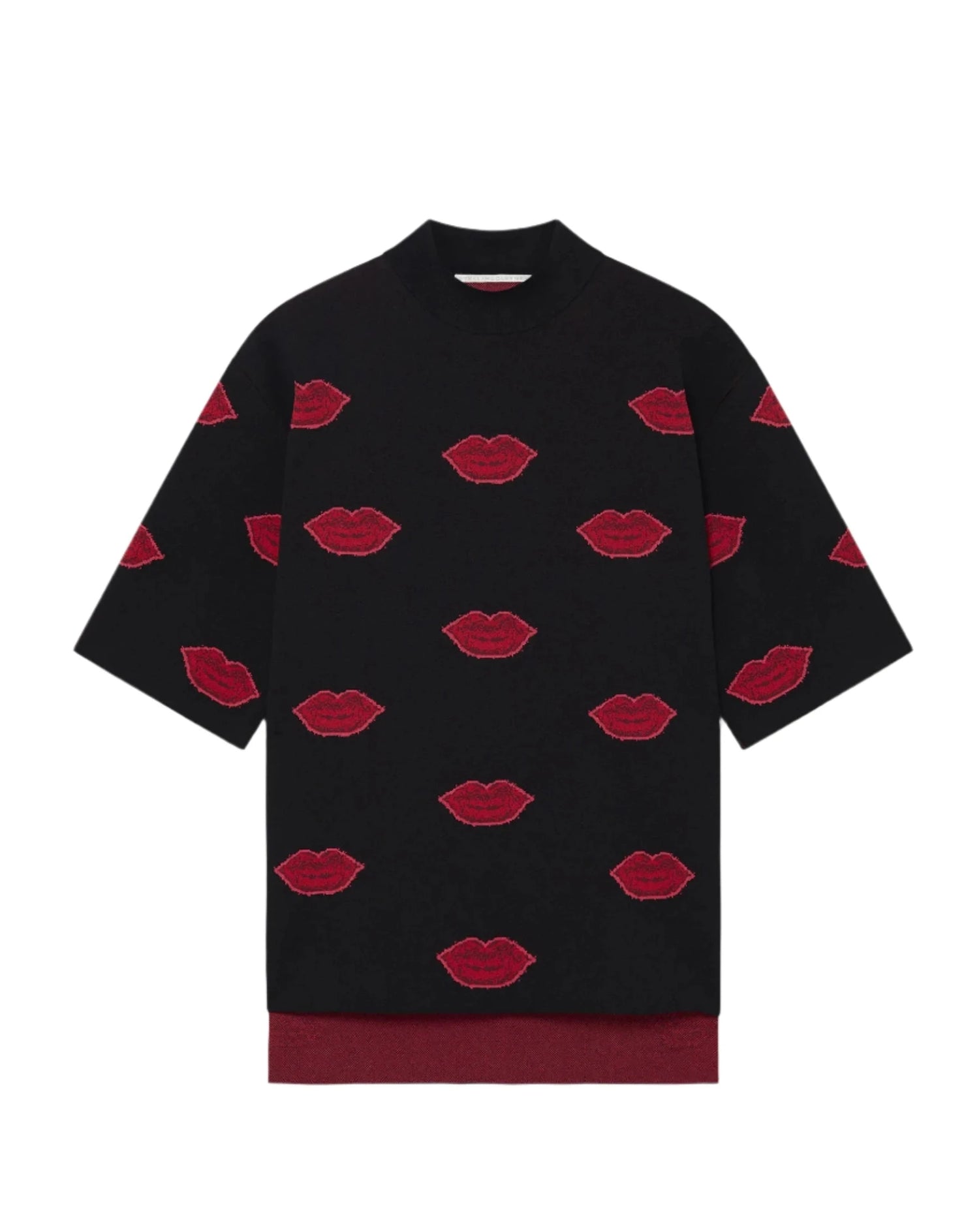 Lips jacquard jumper, multicolor