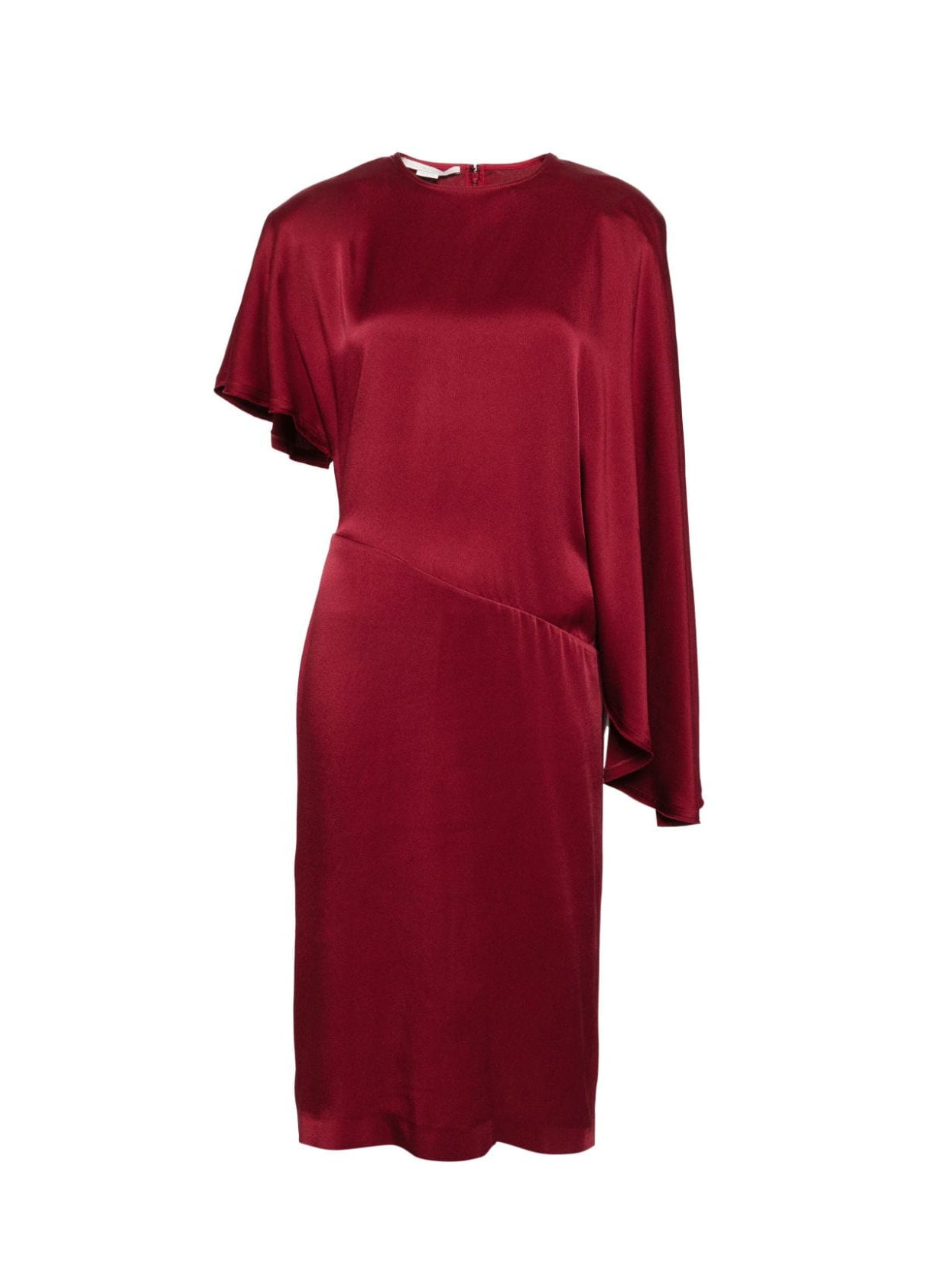 Draped dress, ruby