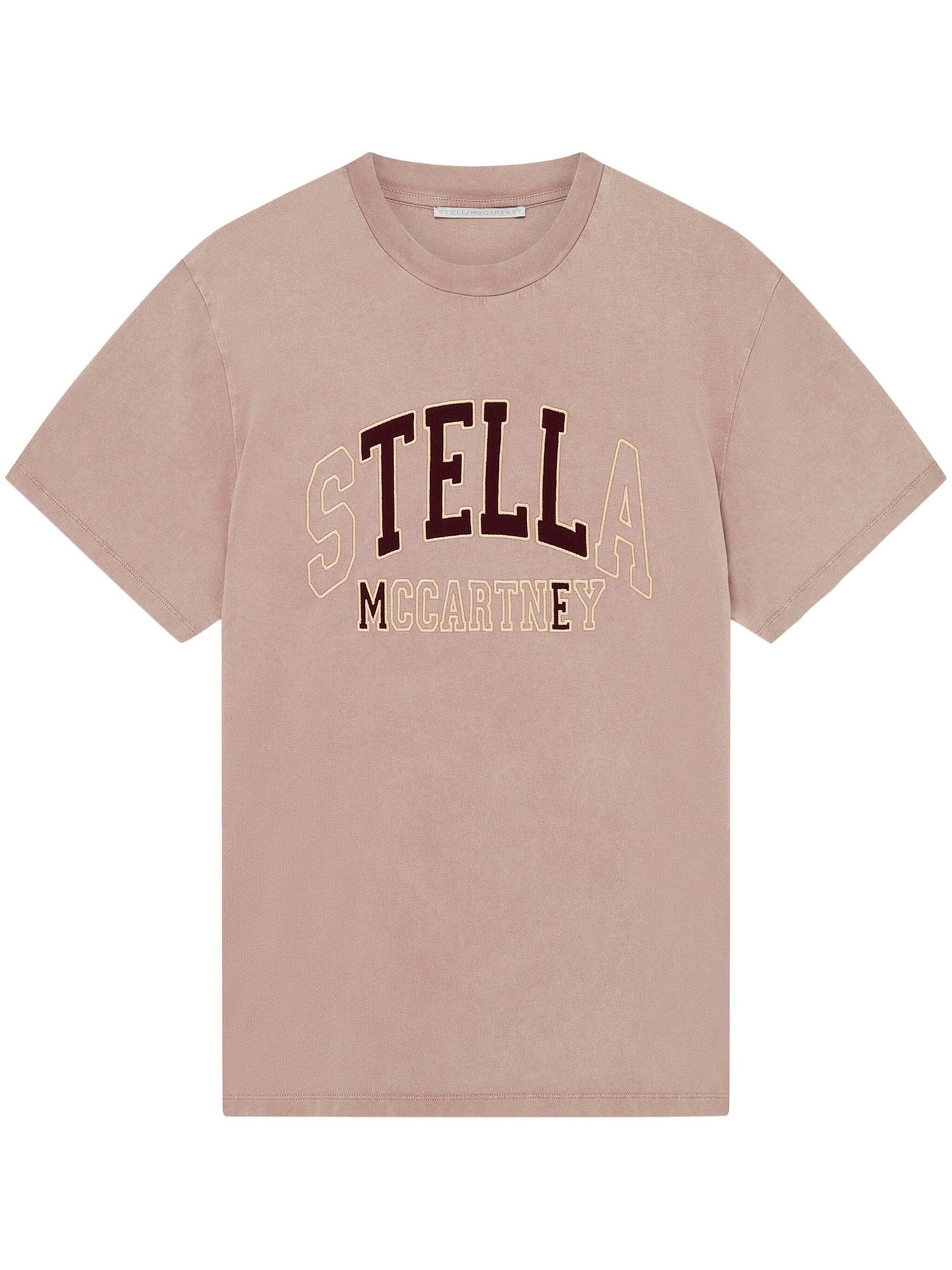 Varsity logo washed cotton t-shirt, light taupe