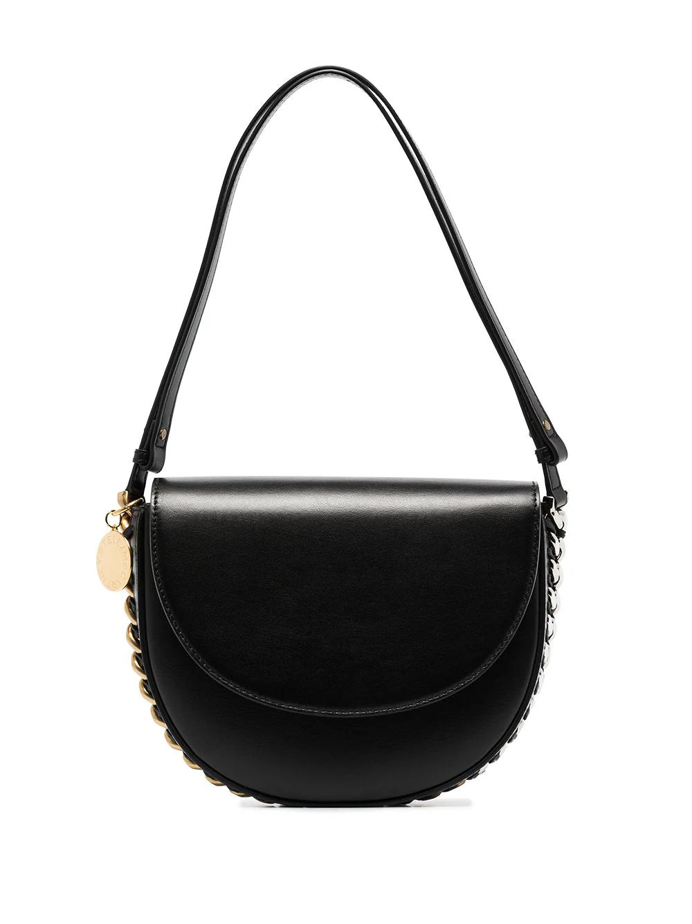 STELLA MCCARTNEY: Frayme Medium Flap Shoulder Bag, black